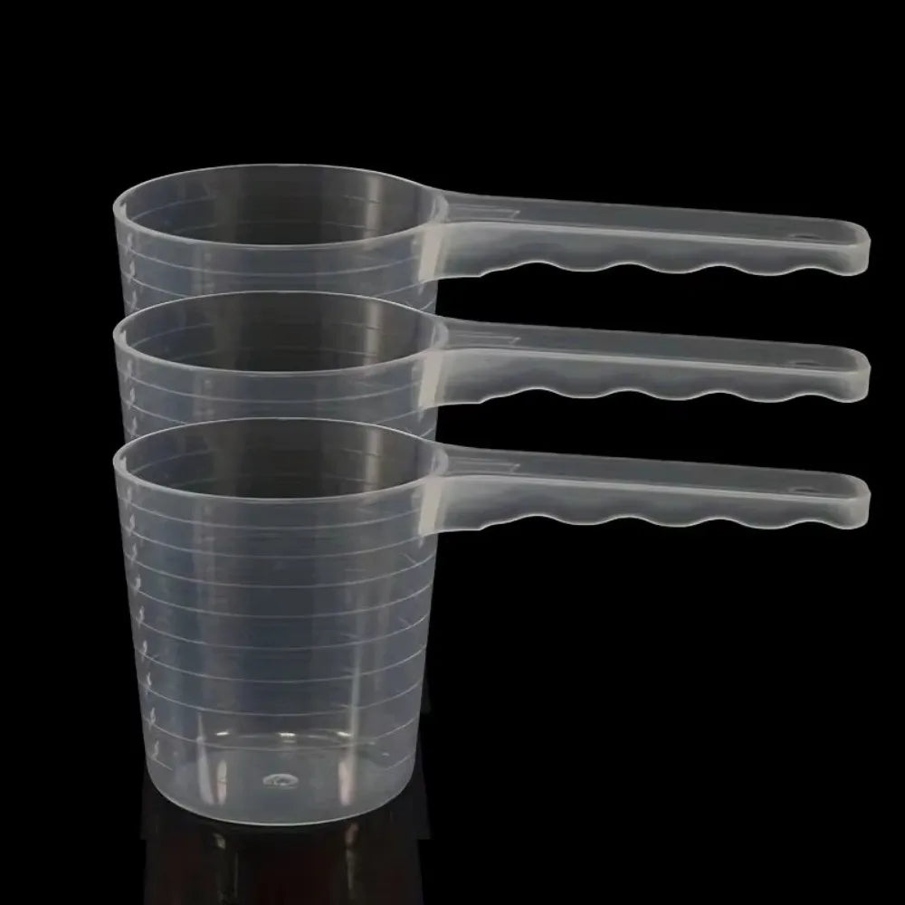 Pet Food Measuring Spoon – 100ml Long Handle Plastic Scoop