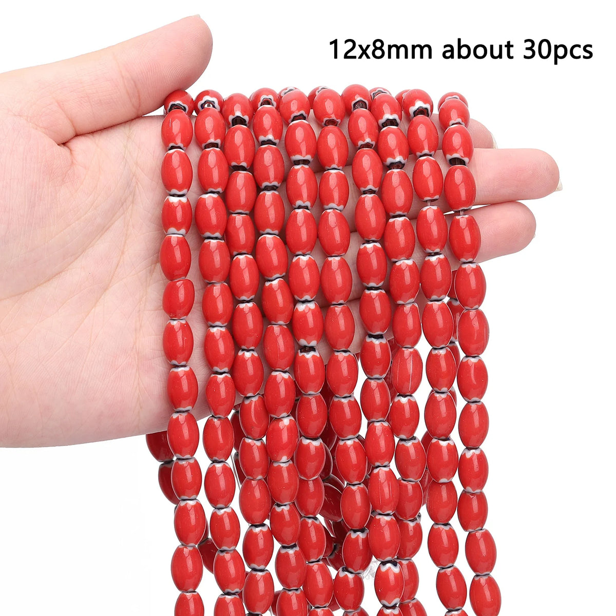 Nepal Lampwork Glass Beads 6mm – Pumpkin Shape DIY Jewelry