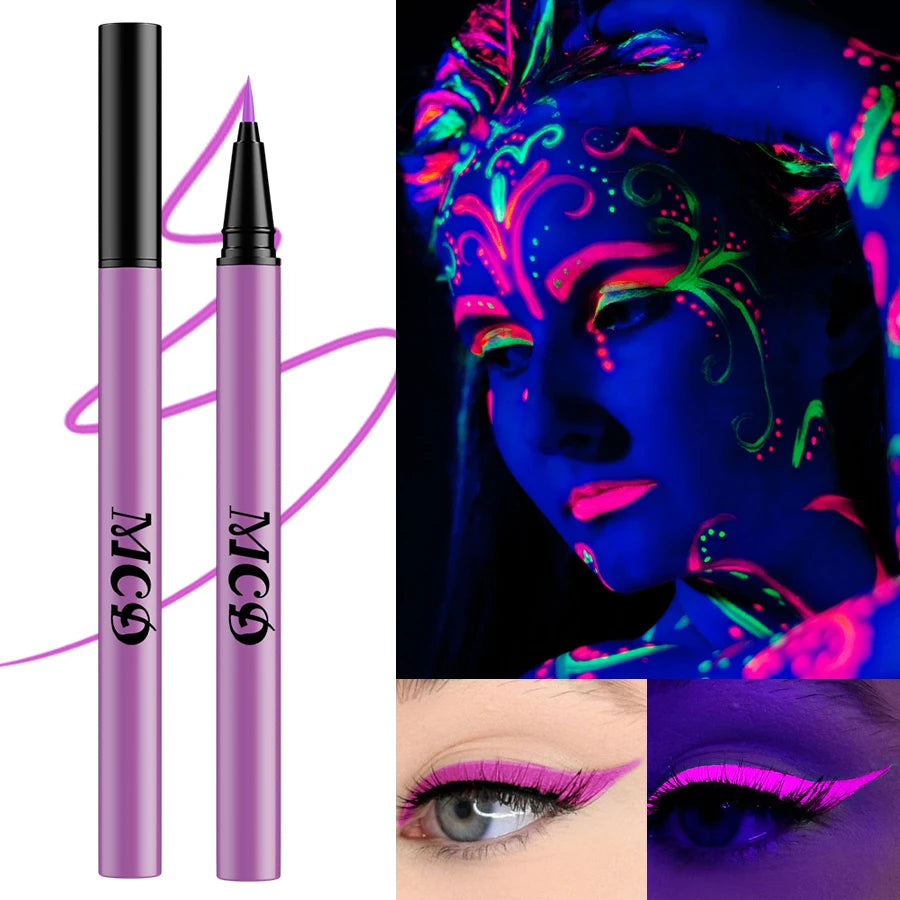UV Neon Face & Body Paint Eyeliner Pen – 8 Colors, Waterproof