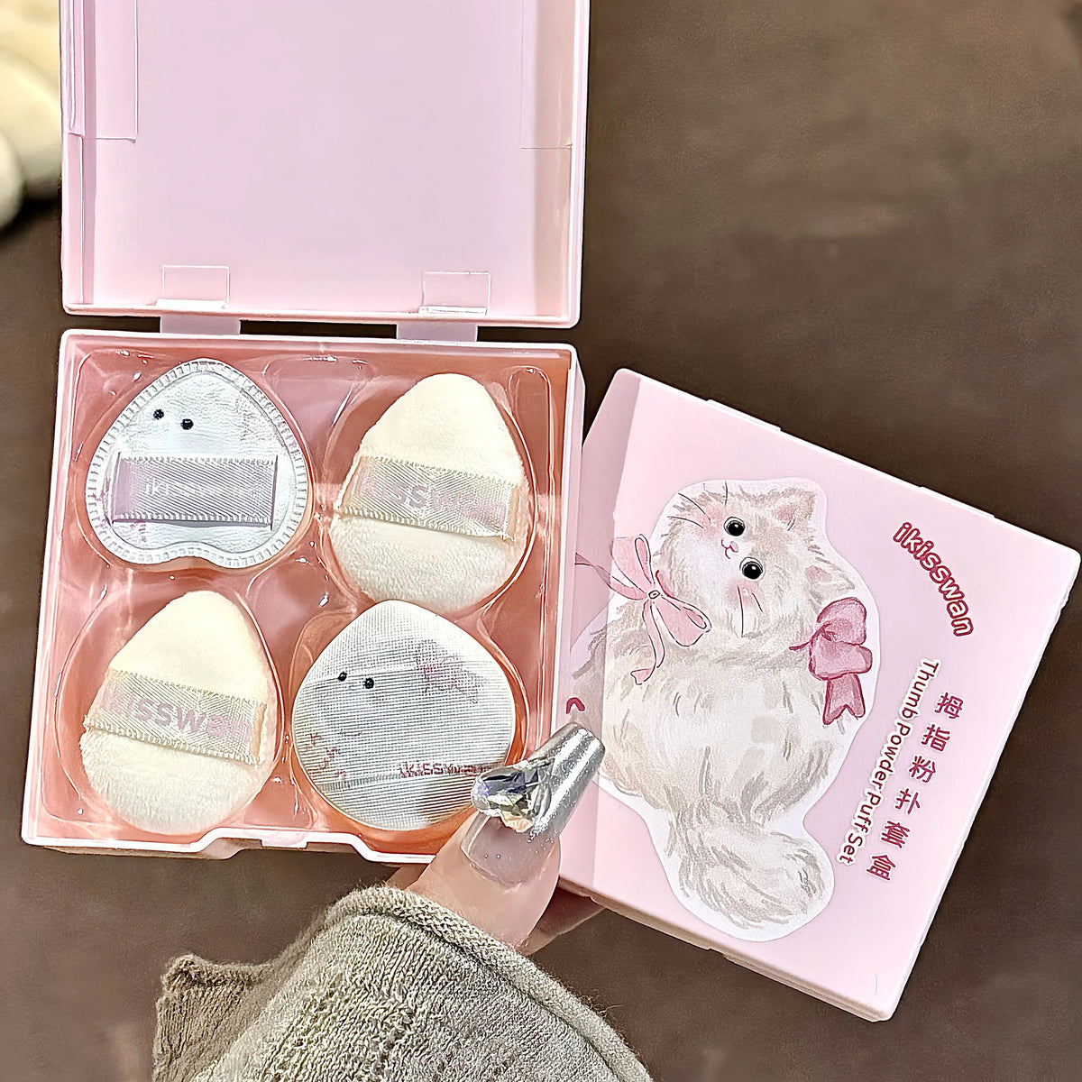 MAILIZI 5-Piece Mini Thumb Makeup Puff Set – Wet & Dry