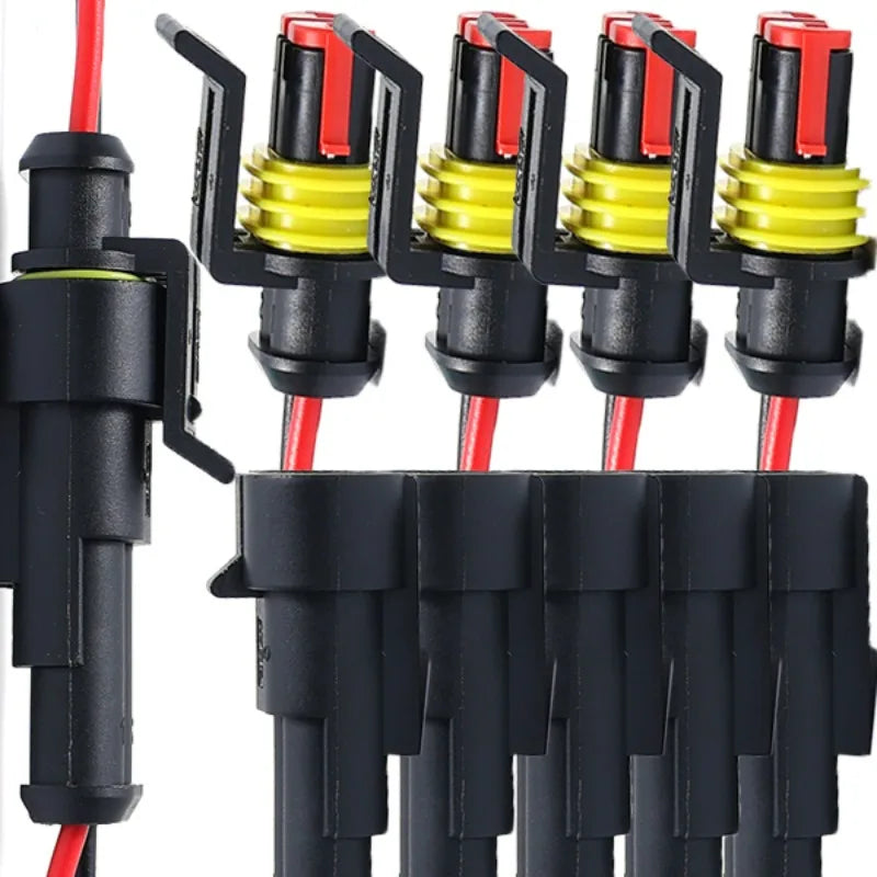 Waterproof 2-Pin Electrical Connector Plug – Auto & Marine
