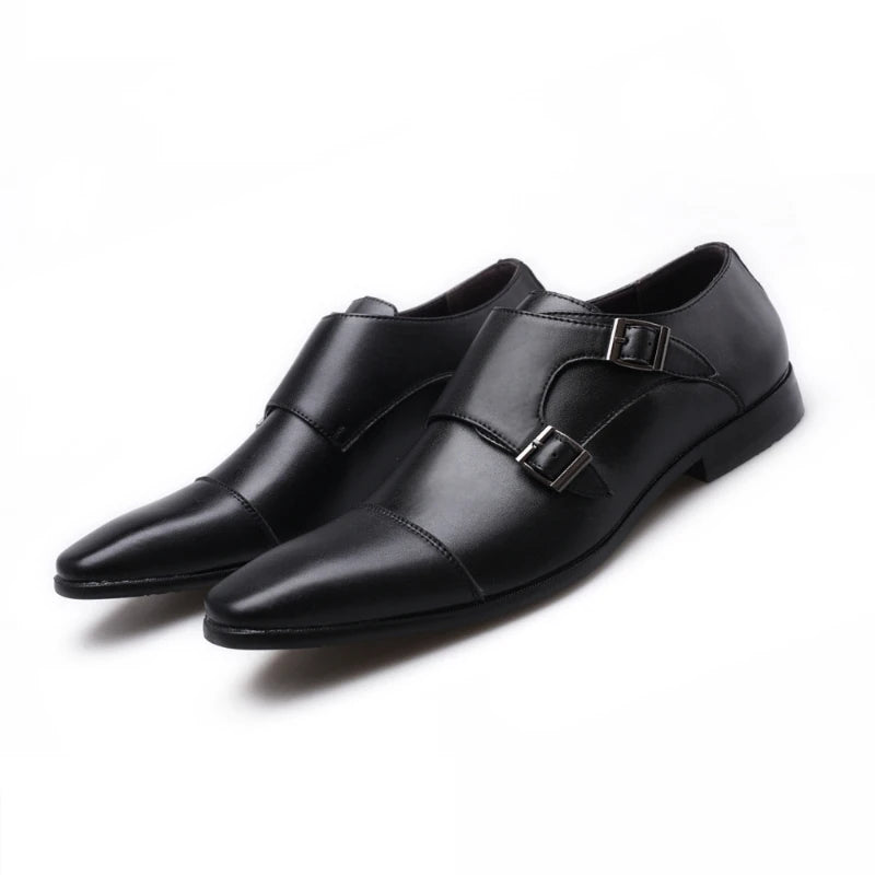 Men's Black Square Toe Oxford Dress Shoes | Sizes 39–48