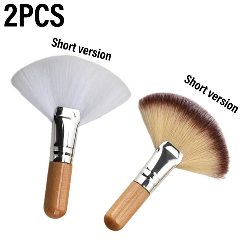 Mini Fan Makeup Brush – Soft Fiber Wood Handle | Gege Bear