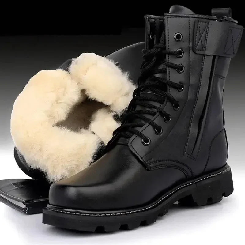 Men's Platform Work Safety Ankle Boots – Steel Toe, Non-Slip