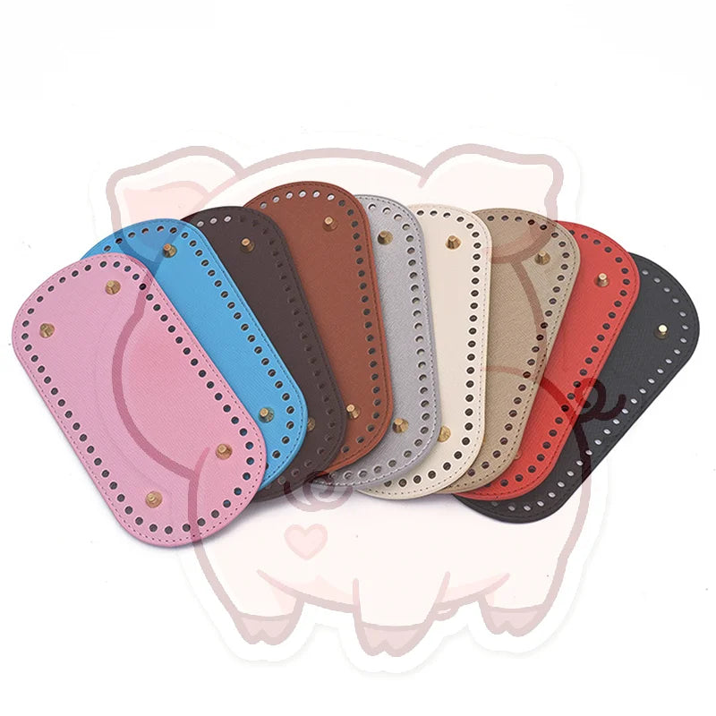 PU Leather Bag Base 22×10cm – DIY Crochet Knitted Bag Bottom
