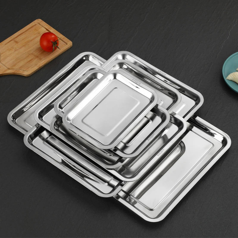 Stainless Steel Rectangle Serving Tray – BBQ & Kitchen