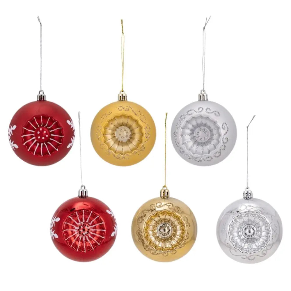 Plastic Christmas Ball Ornaments – Shiny & Matte 4-Piece Set