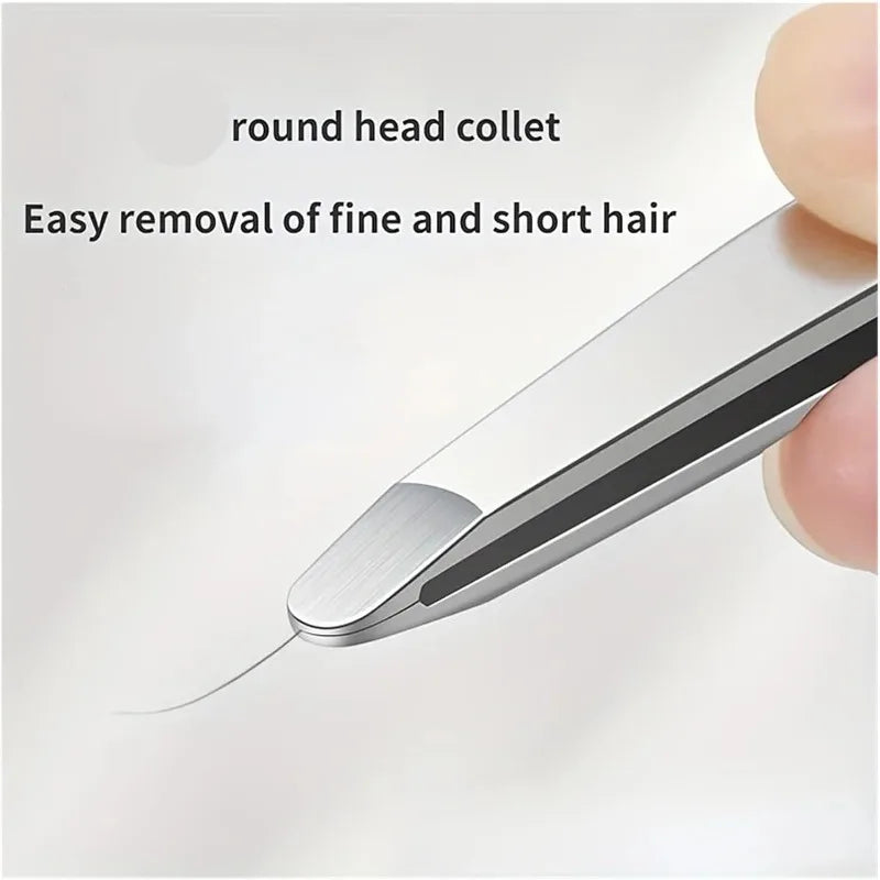 Stainless Steel Flat Tip Eyebrow Tweezers | Precision Beauty Tool