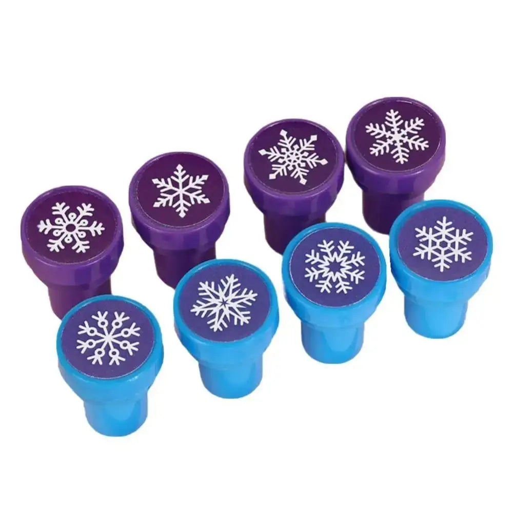 8-Piece Christmas Snowflake Stamp Set – Kids Holiday Crafts