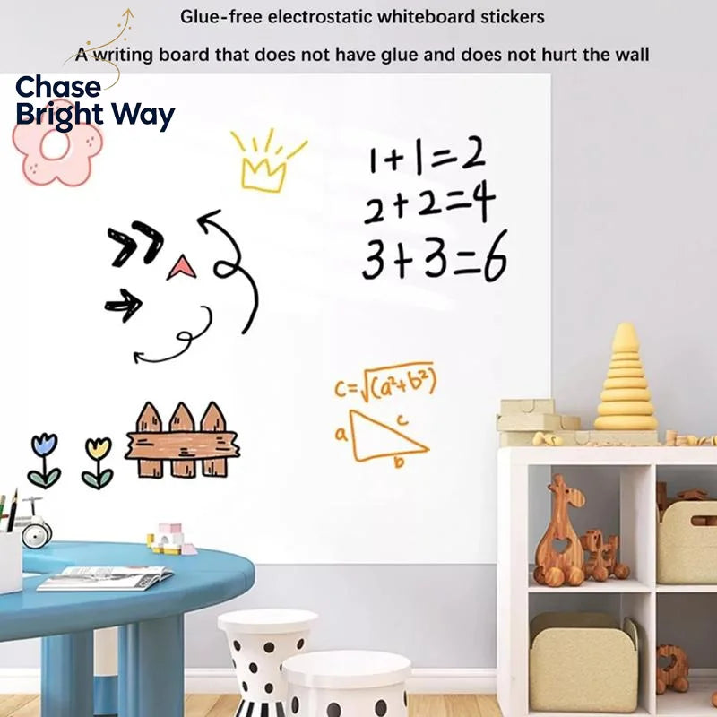 Whiteboard Wall Sticker – Reusable Static Cling Dry Erase Sheet