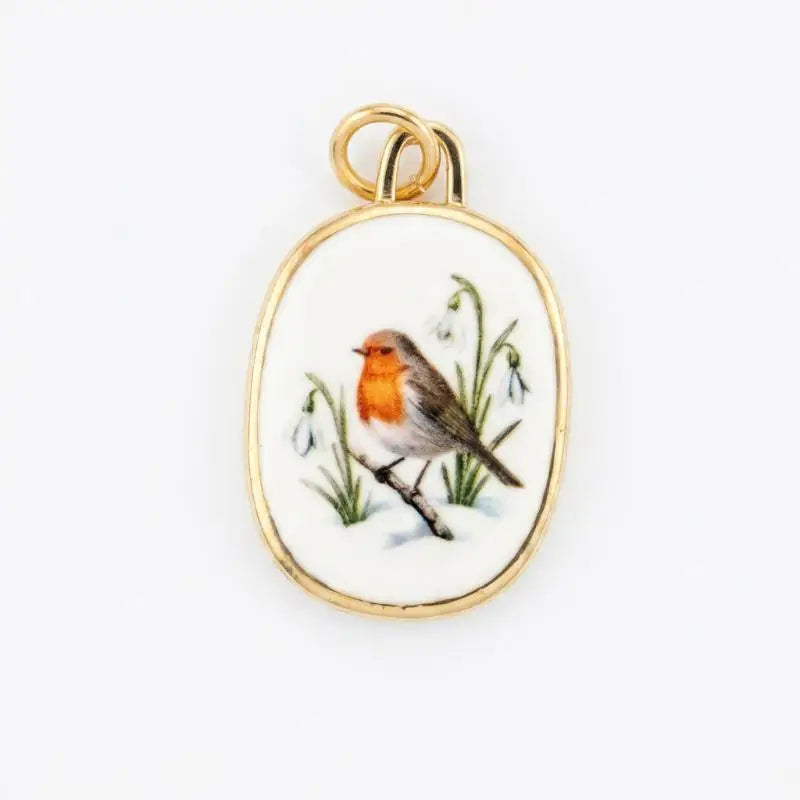 Vintage Oval Enamel Copper Pendants – DIY Jewelry Charms