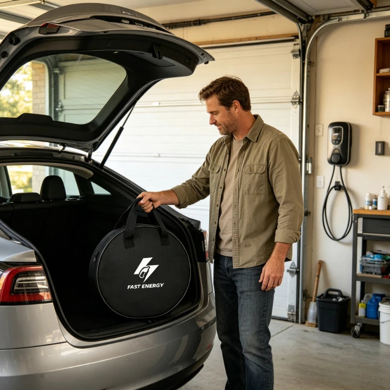 Portable EV Charging Cable Storage Bag | Large Oxford Fabric Pouch