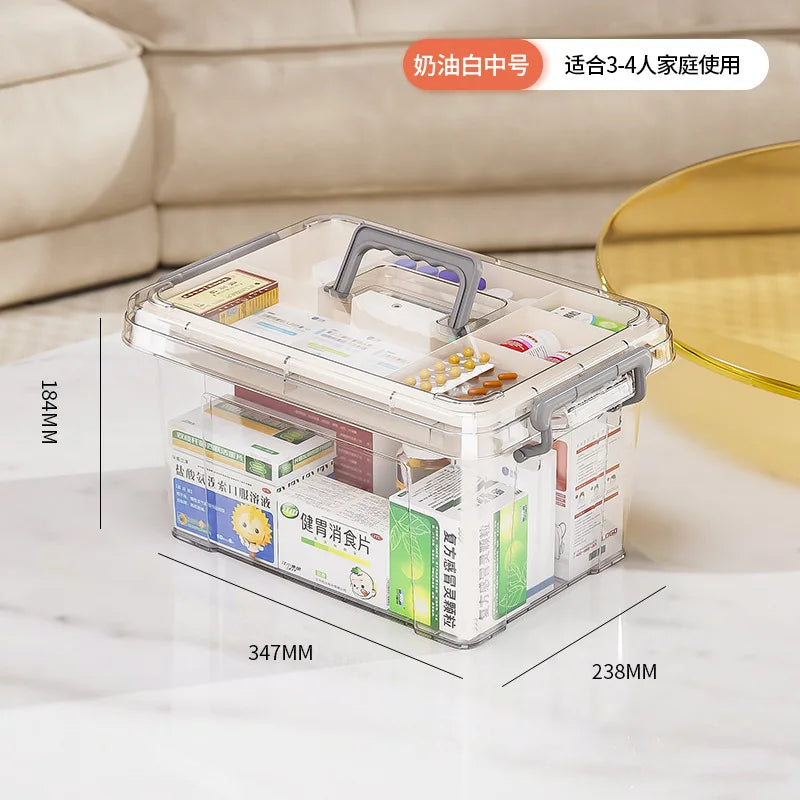Double Layer Transparent Pill & Medicine Storage Box