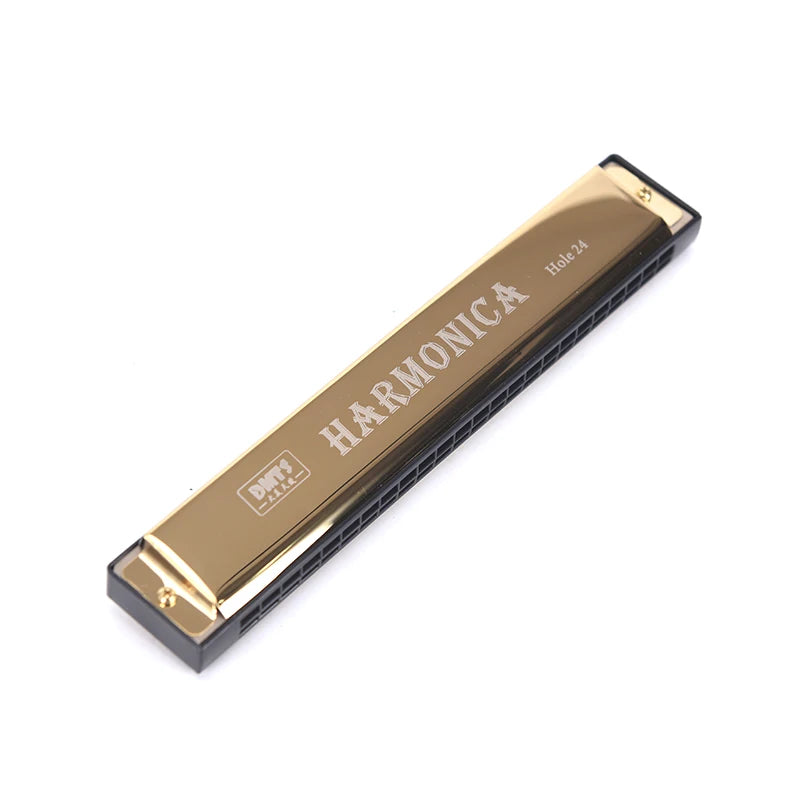 24-Hole Tremolo Harmonica Key of C – Double Row Mouth Organ