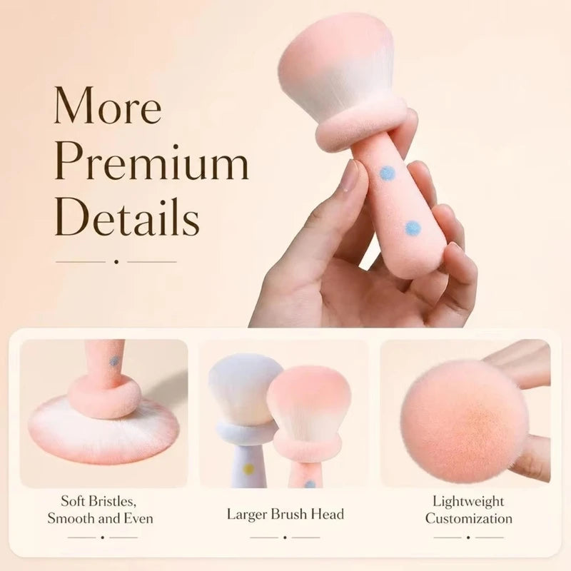 Mushroom Powder Brush – Soft Loose Powder & Blush Makeup Brush