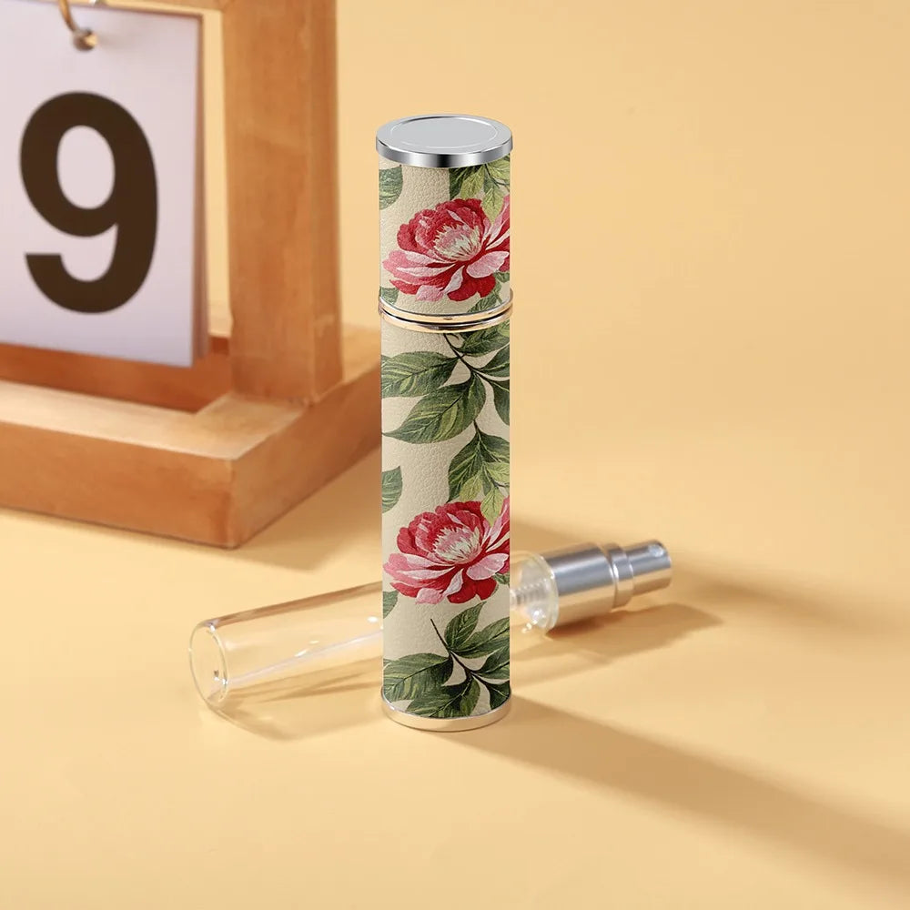 PU Leather 10ml Refillable Perfume Spray Bottle | Travel
