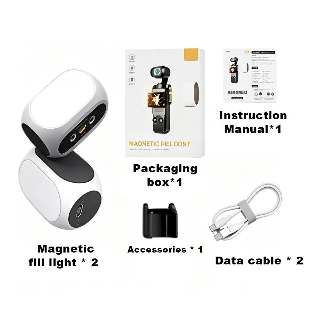 Magnetic LED Fill Light for DJI OSMO Pocket 3 & 4 Vlog