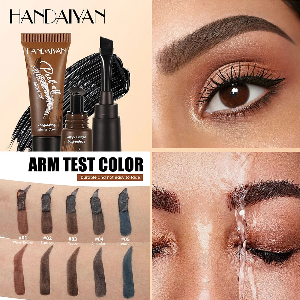 Semi-Permanent Peel-Off Eyebrow Tint – Waterproof Natural Brown