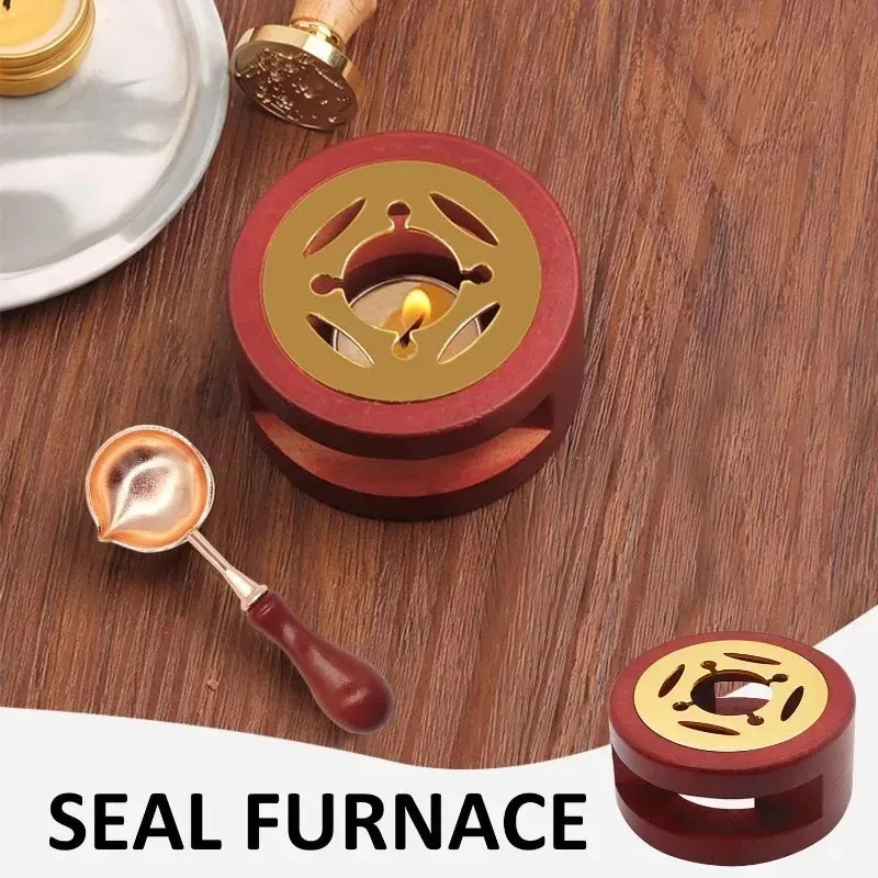 Wax Seal Melting Furnace Set – Metal Spoon & Stamp Kit