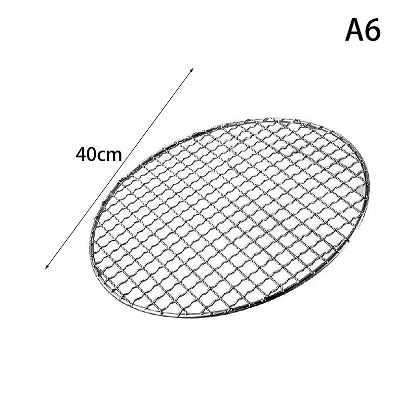 Stainless Steel Round Grill Net | BBQ & Camping Grid 25–40cm