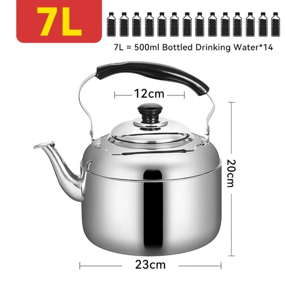 Stainless Steel Whistling Teapot – Stovetop Kettle 4L & 7L