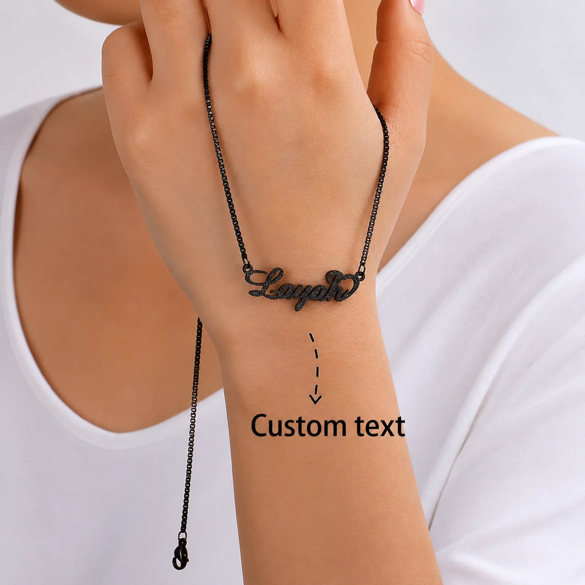 Custom Name Necklace – Personalized Stainless Steel Pendant