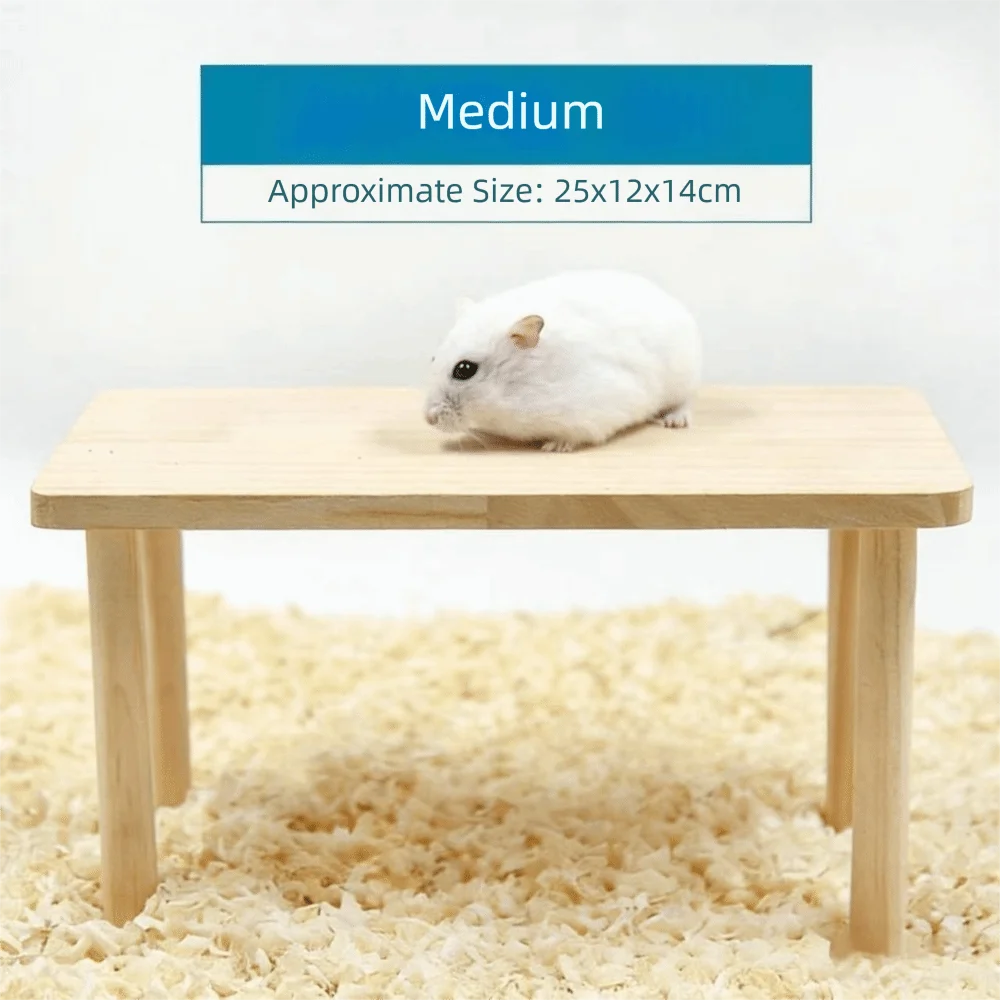 Wooden Hamster Climbing Platform | Small Pet Activity Stand