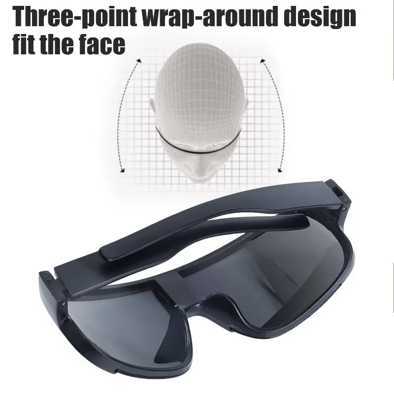 Windproof Oversized Sports Sunglasses – UV Cycling Goggles