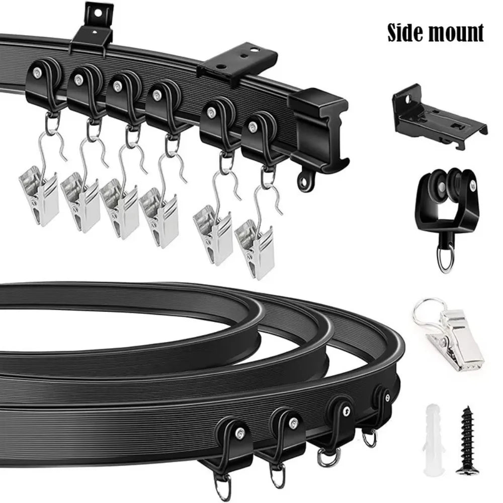 Flexible Bendable Curtain Track Rail 2m/3m – Ceiling & Wall Mount