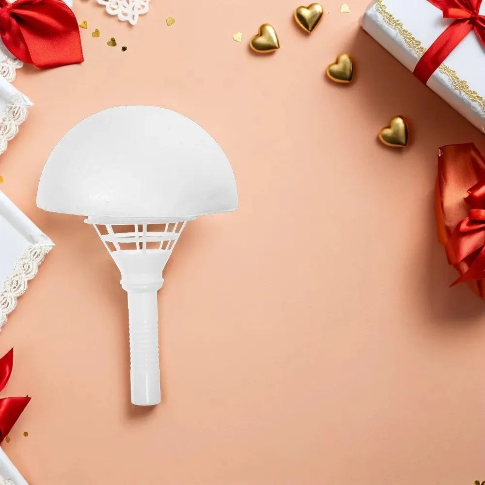 White Foam Bouquet Holder – Half Round Bridal Floral Handle