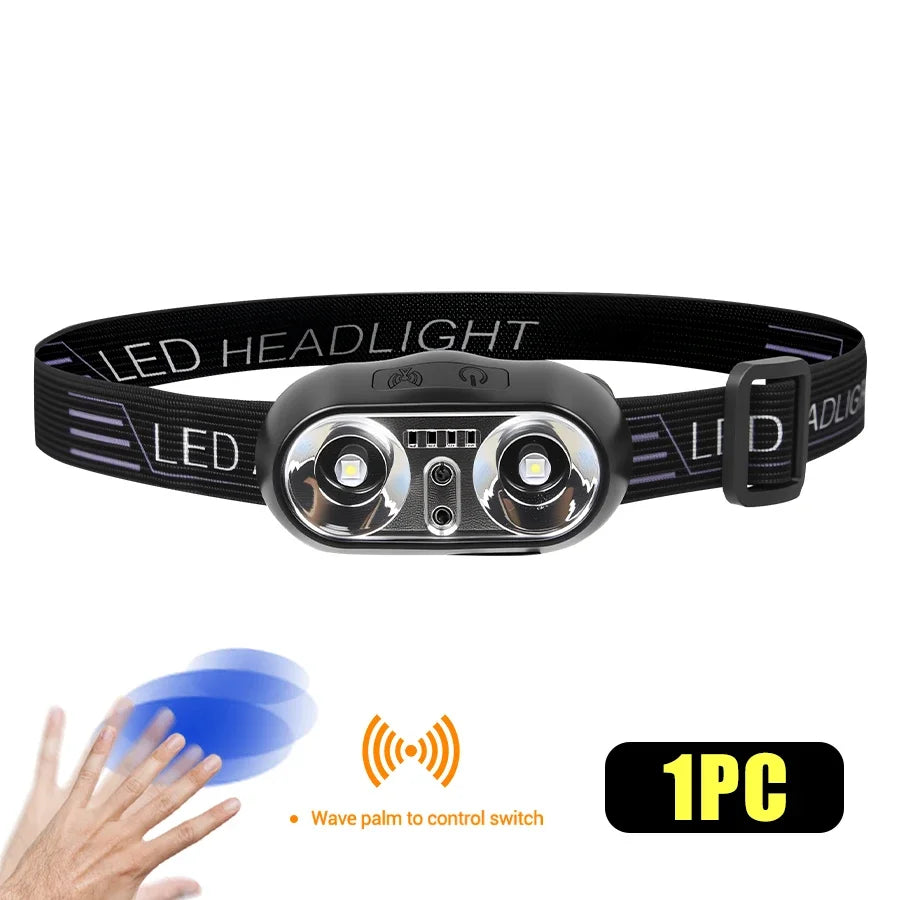 Ultra Bright LED Headlamp – USB Rechargeable, Waterproof & Magnetic