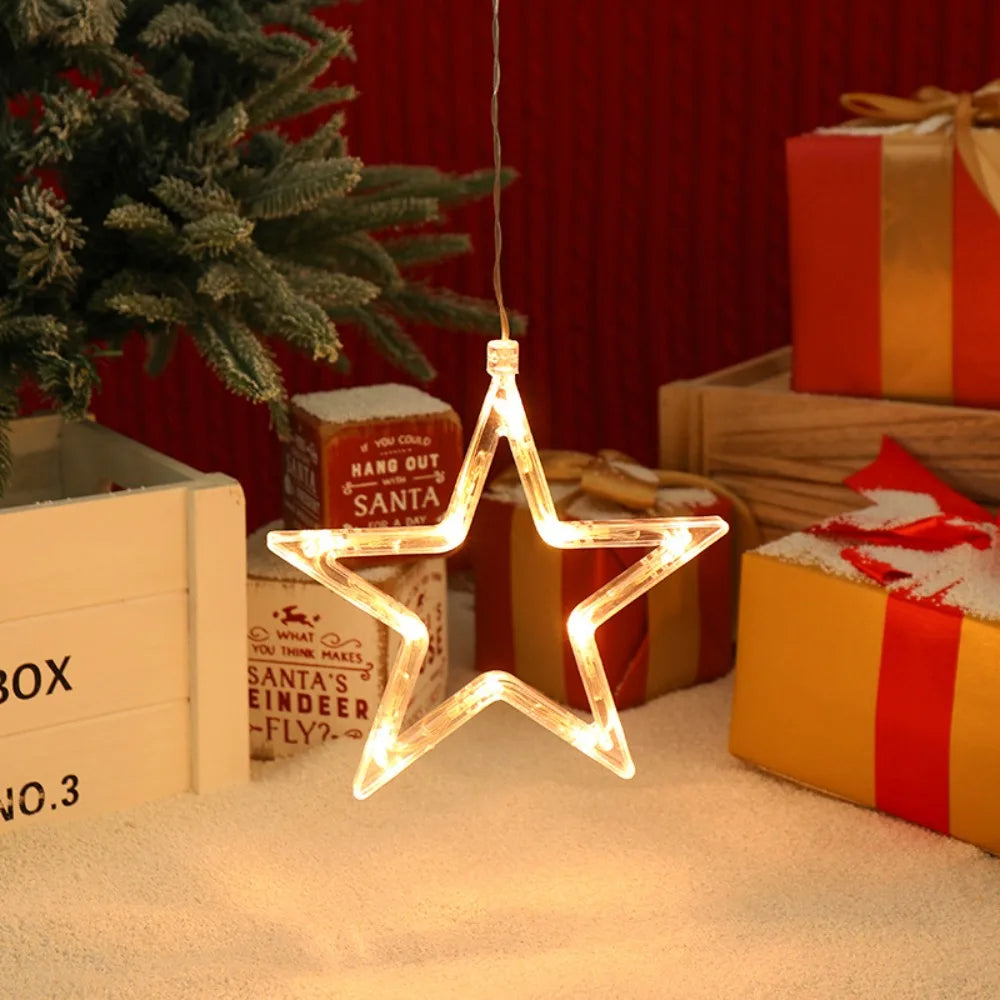 Christmas Snowflake Window Light – LED Suction Cup Hanging Lamp