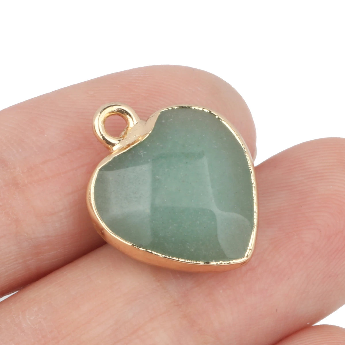 Natural Green Aventurine Stone Pendant Charm | DIY Jewelry