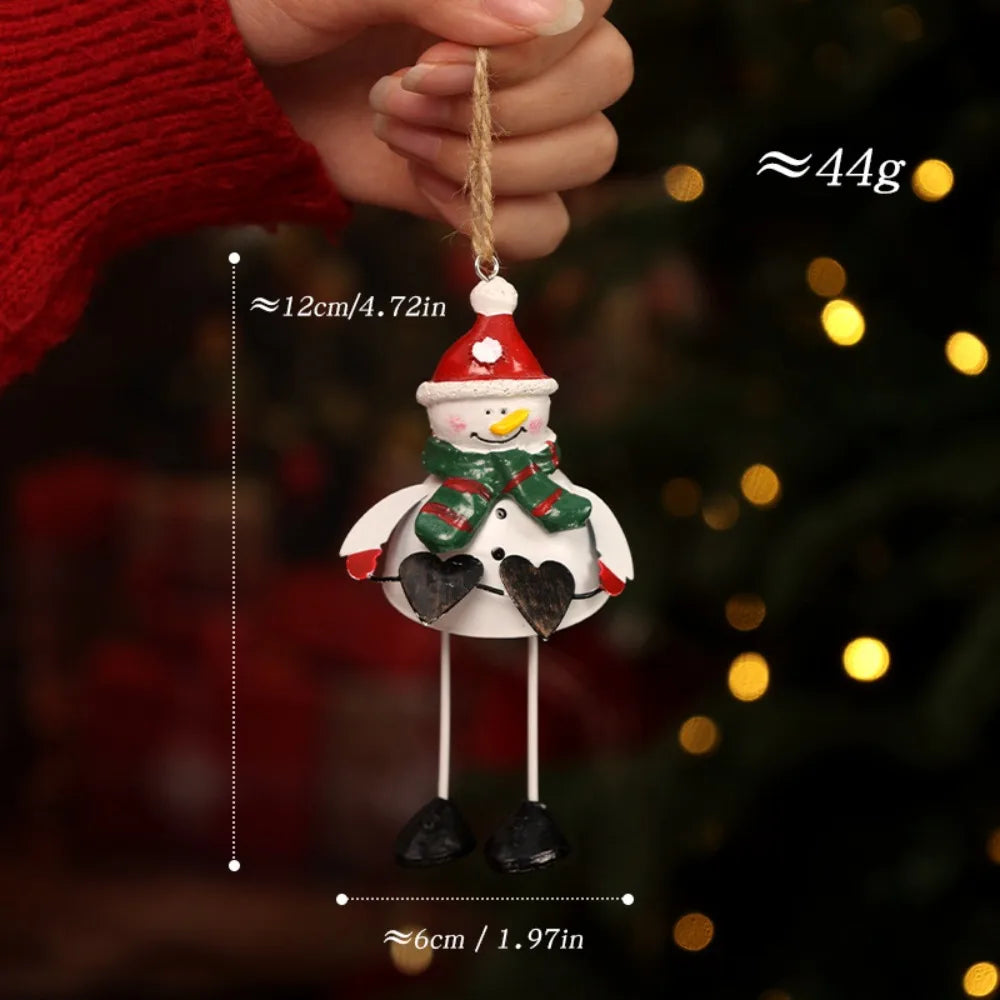 Nordic Iron Christmas Hanging Ornament | Santa & Xmas Tree Pendant