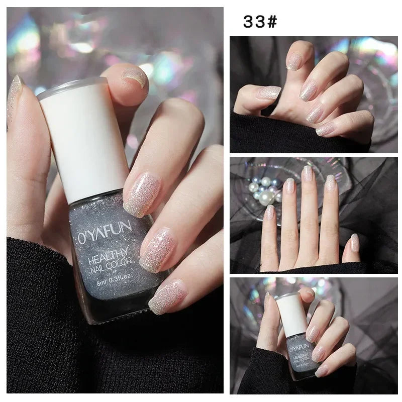 Handaiyan 8ml Water-Based Nail Polish – 40 Colors, Peel-Off