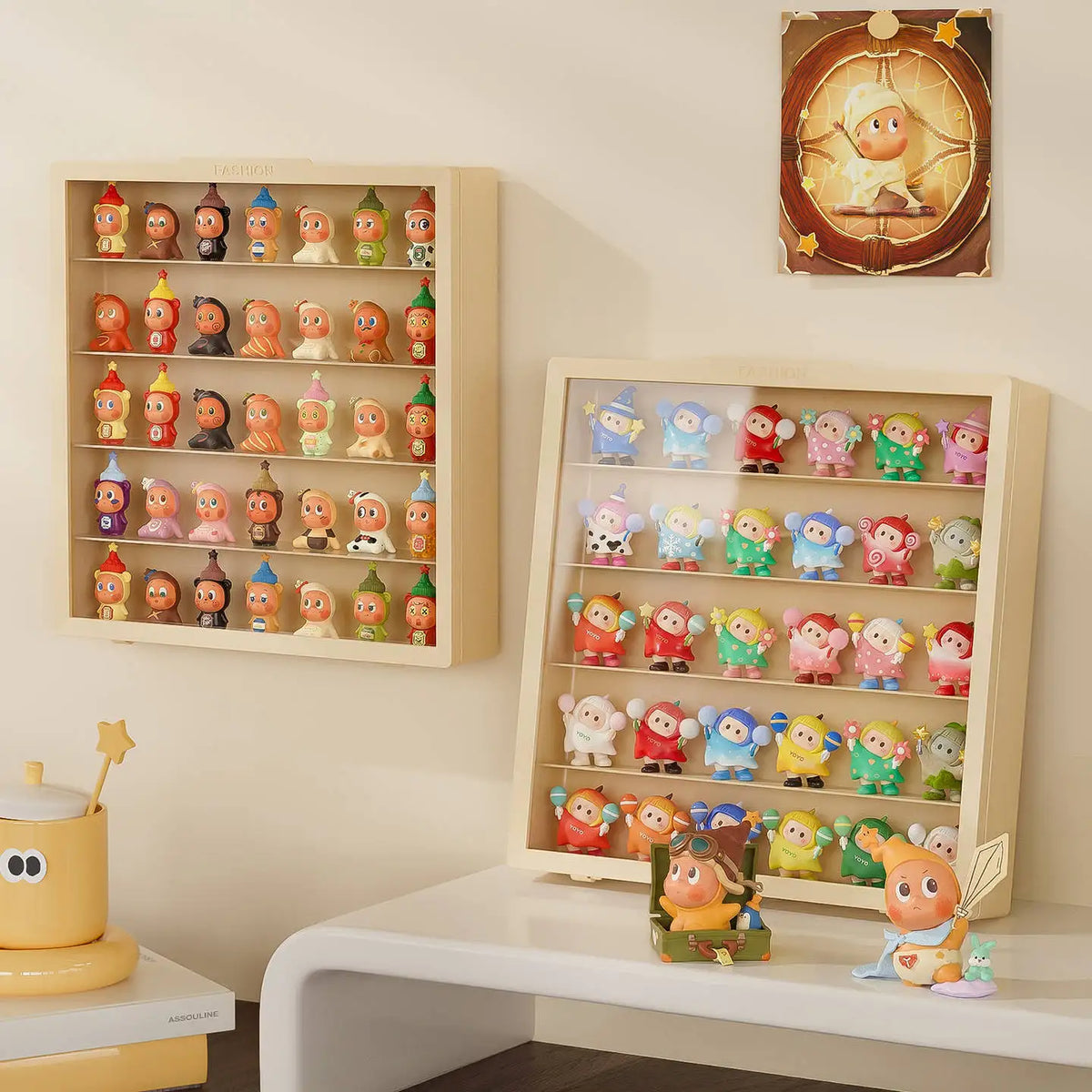 Wall Mounted Clear Display Case for Mini Figures & Collectibles