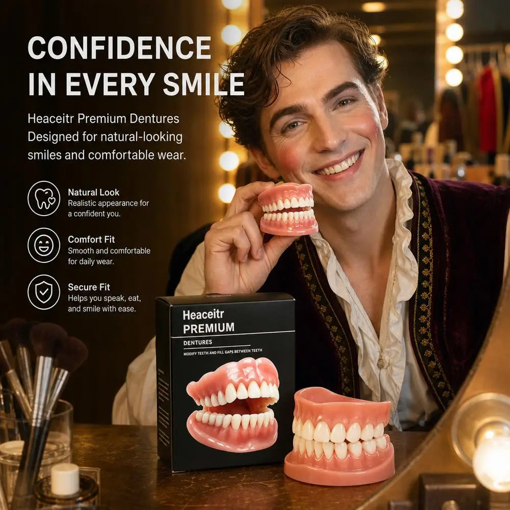 Silicone Cosmetic Denture Set – Natural Instant Smile Fit