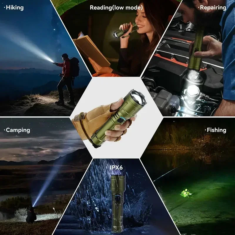 SAMMY 1200LM Tactical Flashlight – Zoomable IPX7 Waterproof
