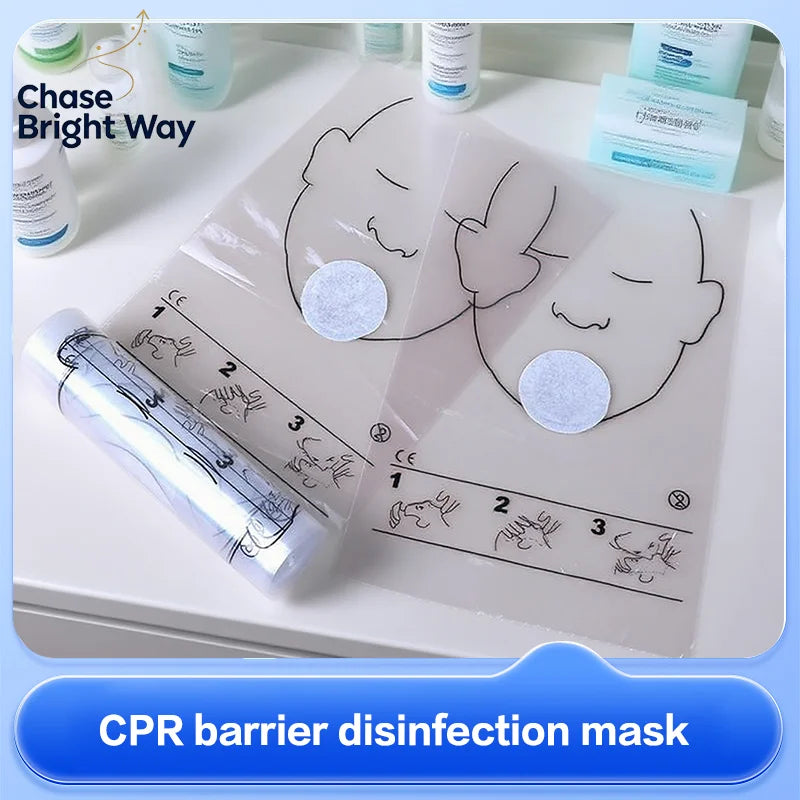 Disposable CPR Face Shield Mask Roll – 30 or 60 Pack
