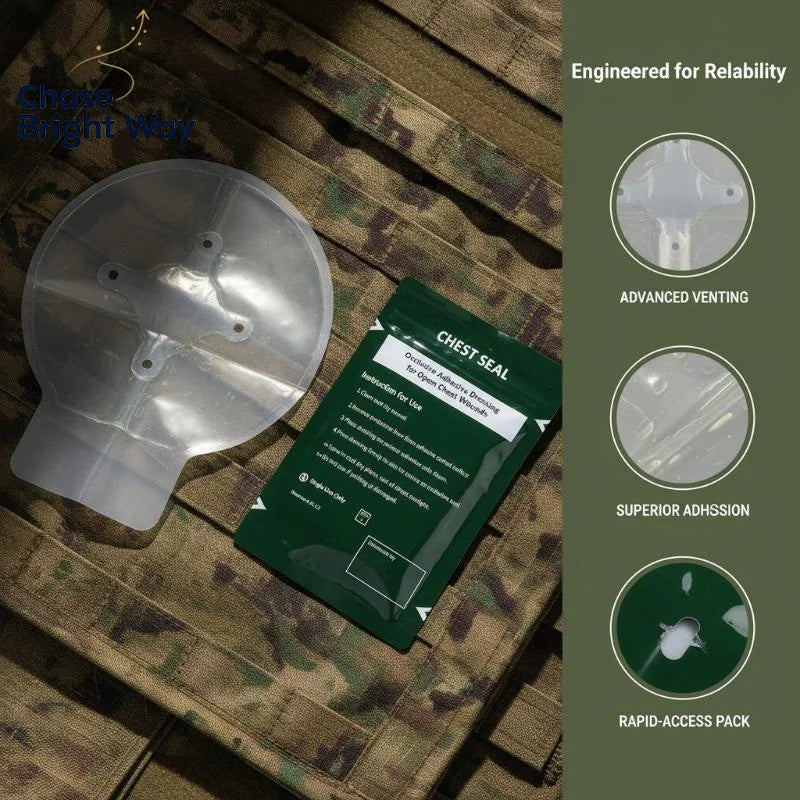 Vented Chest Seal Patch – Waterproof Emergency First Aid