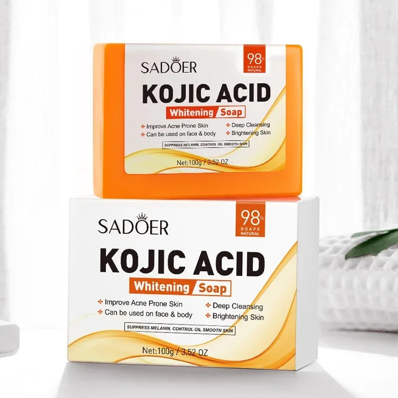 Sadoer Kojic Acid Facial Soap – Brightening Foam Cleanser