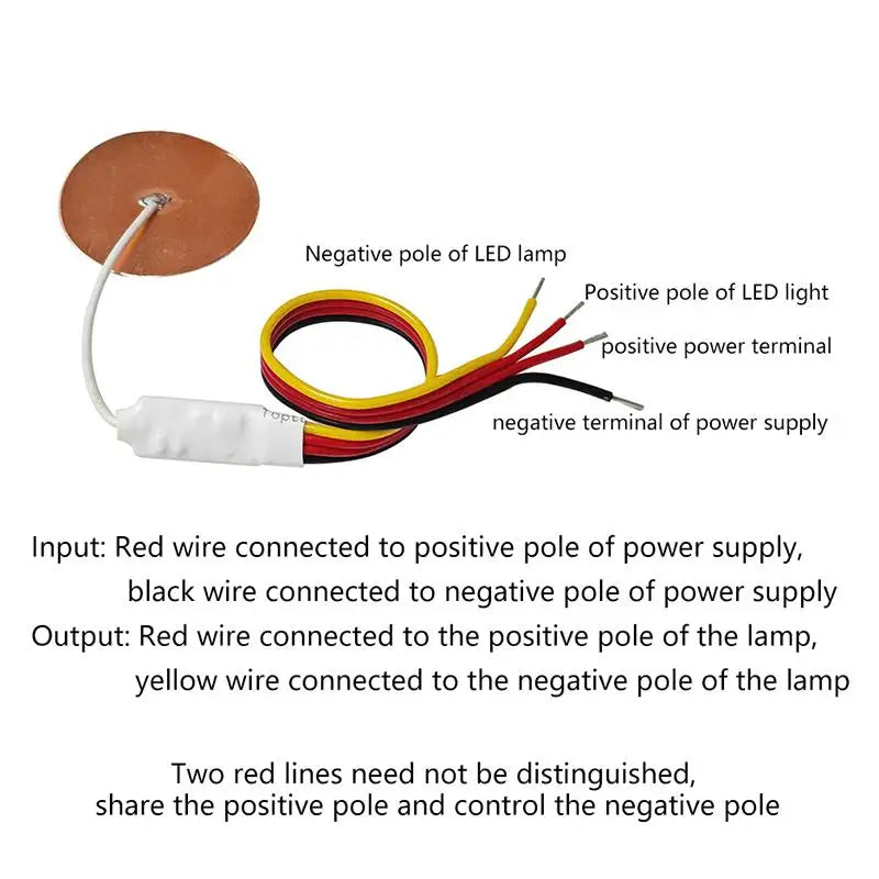 Mini Touch Sensor Switch 12V 24V – No-Drill Copper Foil
