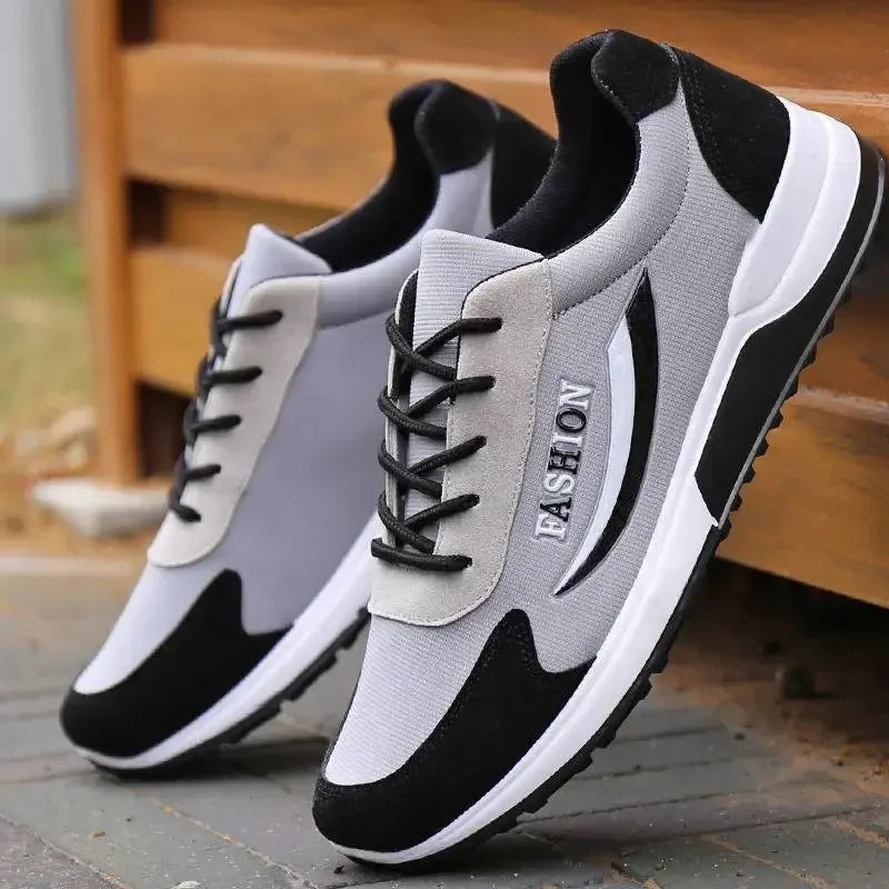 LEDP Men's Breathable Canvas Sneakers | Lace-Up Training Shoes