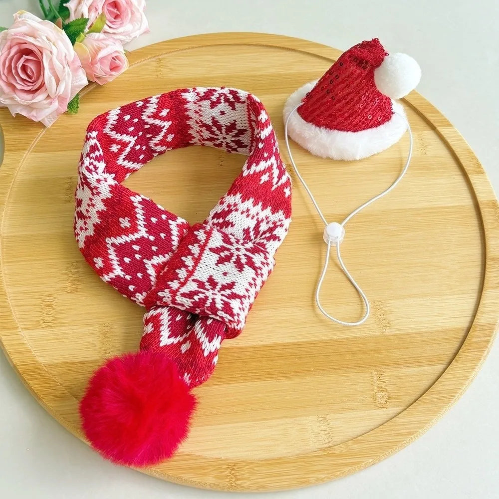 Christmas Dog Scarf Bandana – Festive Small Pet Neck Warmer