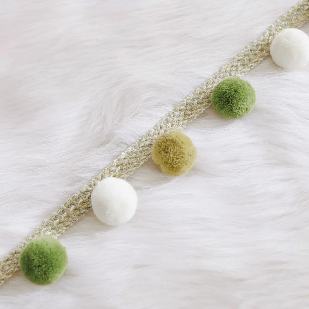 25M Pom Pom Fringe Trim Ribbon – 3cm Balls, 5cm Width Craft