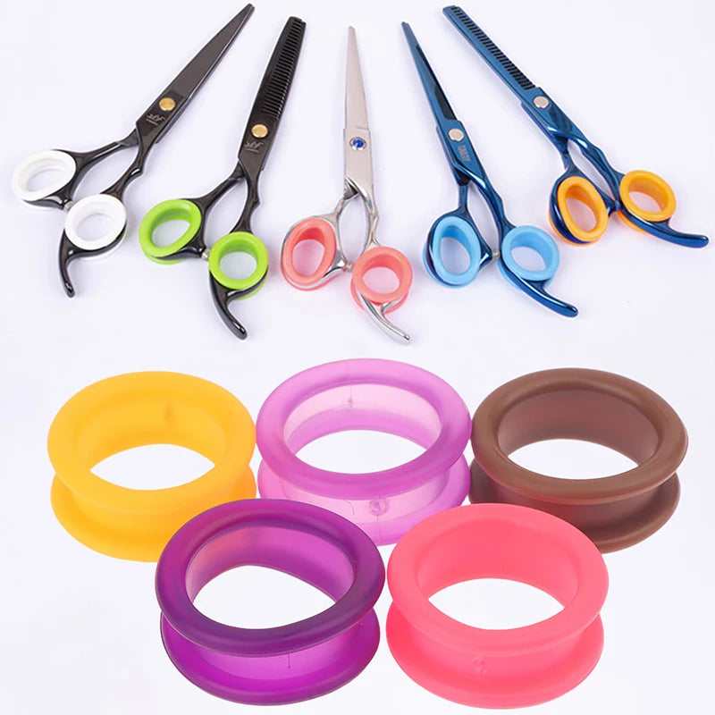 Silicone Scissor Finger Ring Inserts for Barbers – 10-Pack