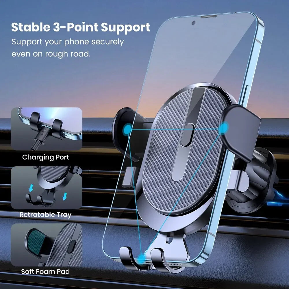 Universal Gravity Car Air Vent Phone Holder | 360° Mount