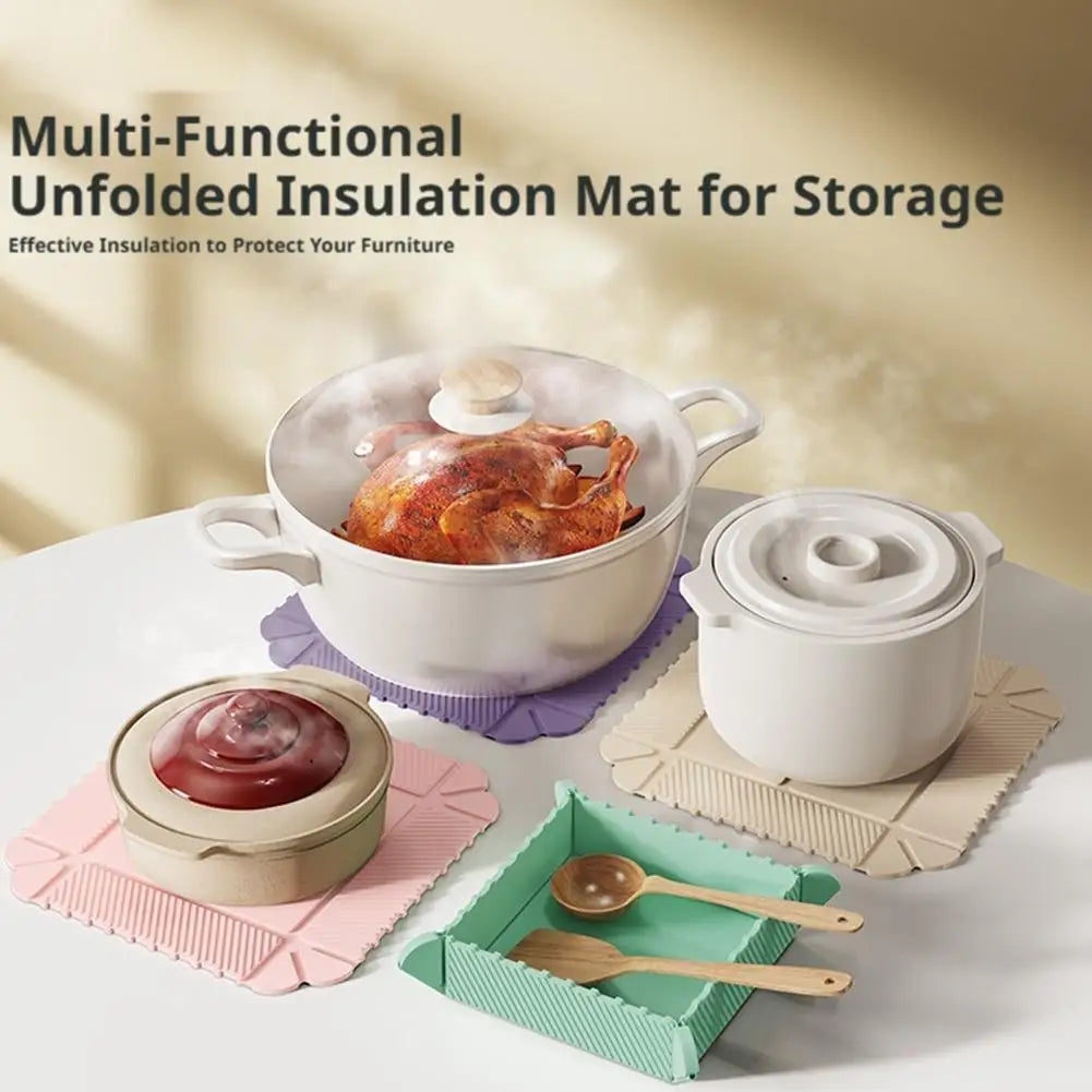 Foldable Magnetic Silicone Placemat & Tray – Heat Resistant
