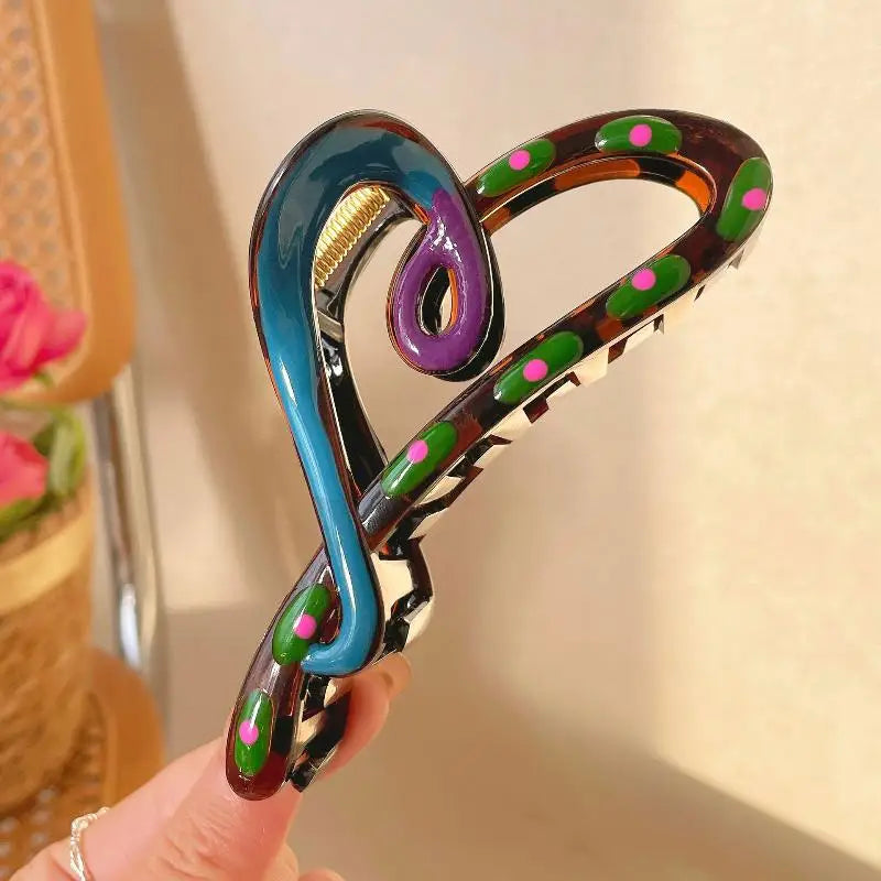 Vintage Bow Shark Claw Clip – Strong Hold for Thick Hair