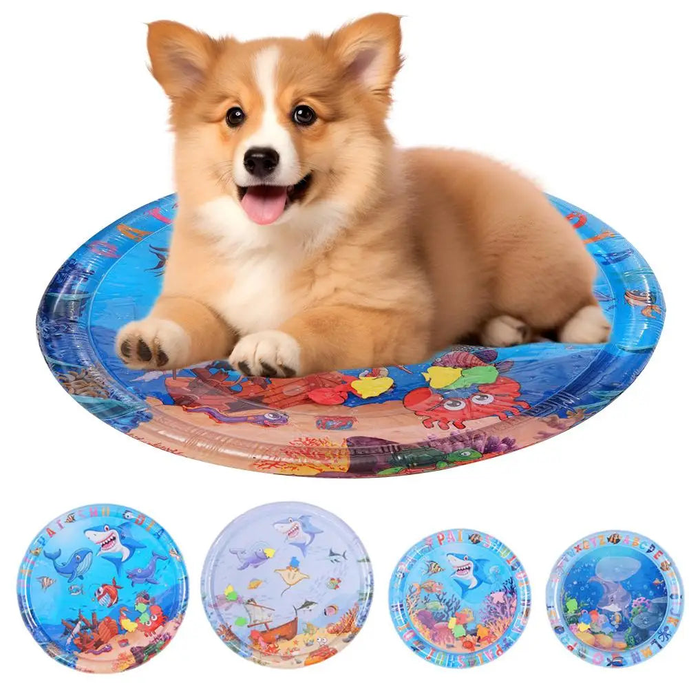 Interactive Cat Water Play Mat – Ocean Fish Splash Pad